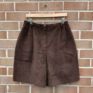 Vintage Harve Benard Brown Corduroy Shorts Size 12
